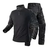 Tactical Uniform Suits Camo Suit Hunting Shirts Pants Fish Trainning Airsoft Paintball Clothes Multi Pockets Wear Resistant Sets 3