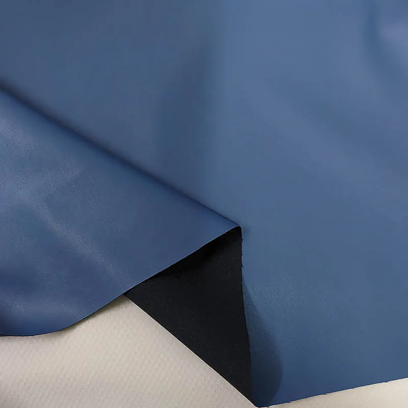 Good,Sky Blue Faux Leather Fabric,Soft,No Stretch,Synthetic Artificial PU Leather,Sewing Material,Diy Jacket Clothing,Pants,