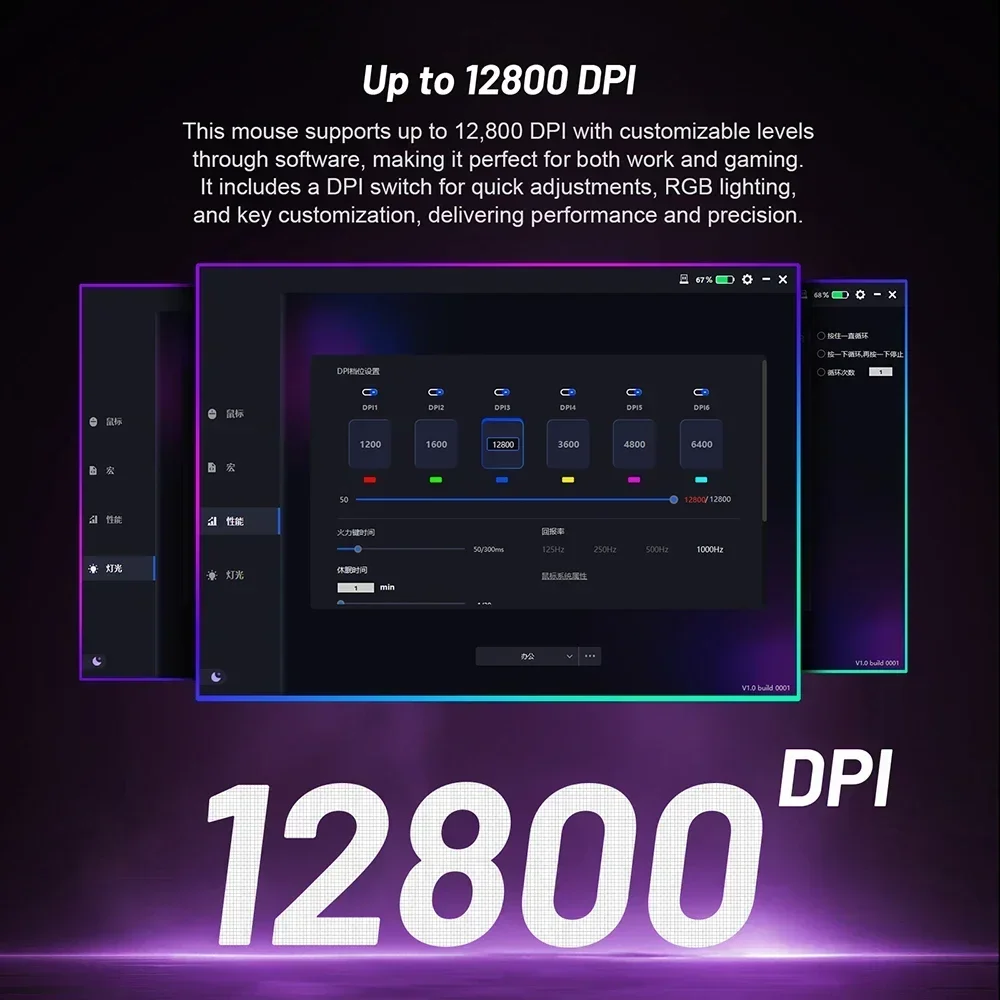 Wired Gaming Mouse 1000Hz Return 7 Buttons 12800DPI Macro Mouse for E-sports Ergonomic Design RGB Backlit gaming mouse,wired mouse