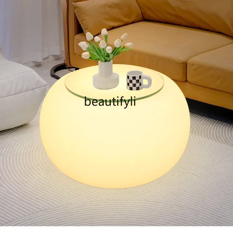 

zq Coffee Table Floor Lamp Living Room Sofa Side Table French Bedroom Bedside Table Lamp Integrated Table Lamp