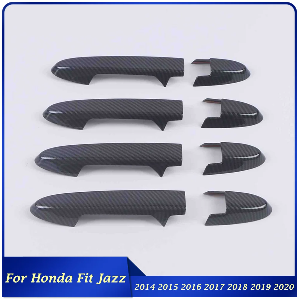 

2014 до 2020 для Honda Fit Jazz Автомобильная внешняя дверная ручка Обложка Наклейка Внешнее украшение автомобильный Стайлинг