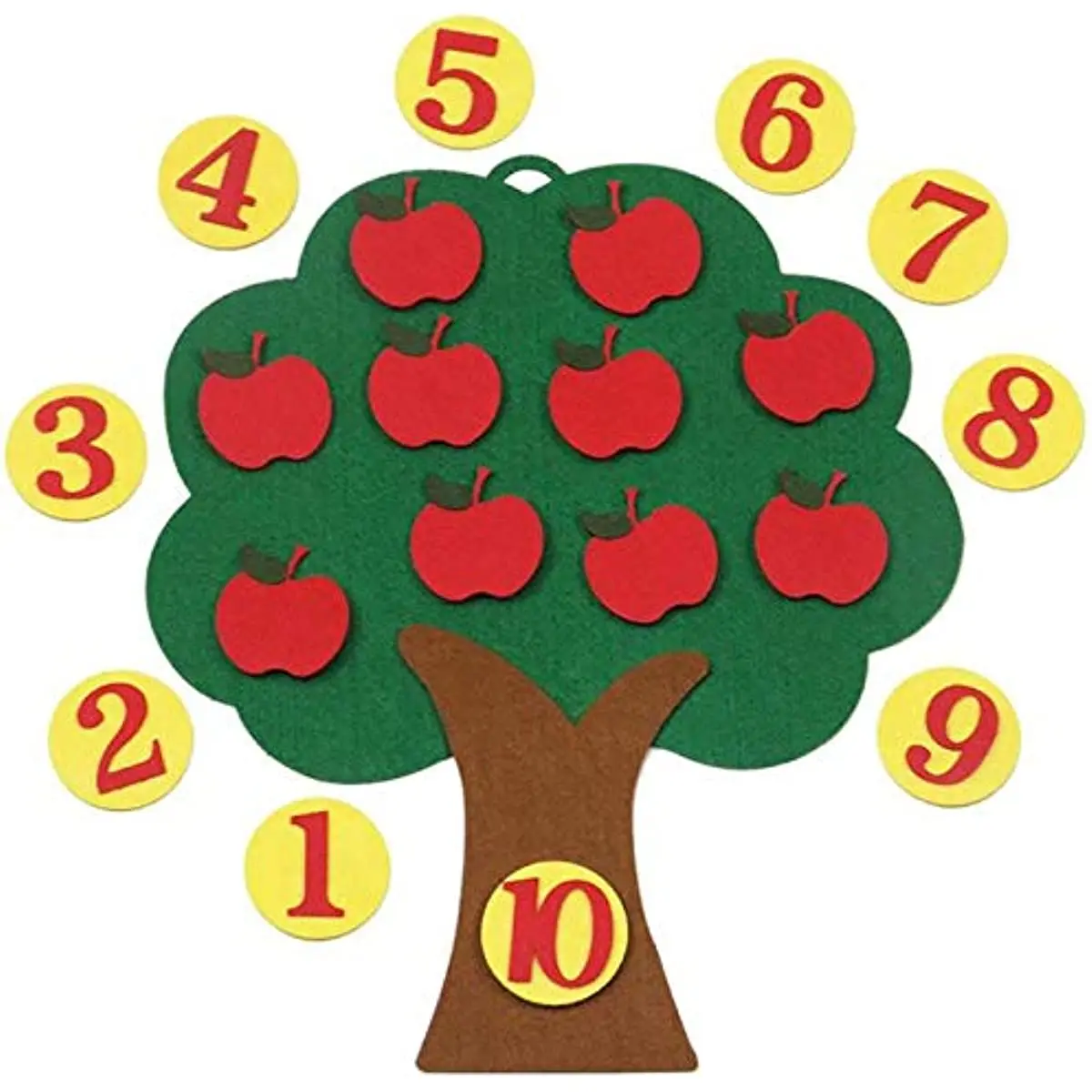 

Kids Montessori Toys Felt Number Math Toys Children Learn Hands-on Math Toy Kindergarten Apple Tree Match Digital Teaching Aids