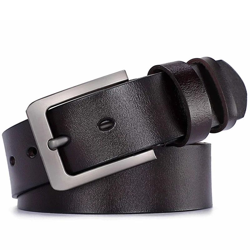 130 140 150 160 170cm Plus Large Long Size Belt Men's Genuine Leather Strap Luxury Pin Buckle Belts Cummerbunds Ceinture Homme leather belt mens belt pin buckle belt