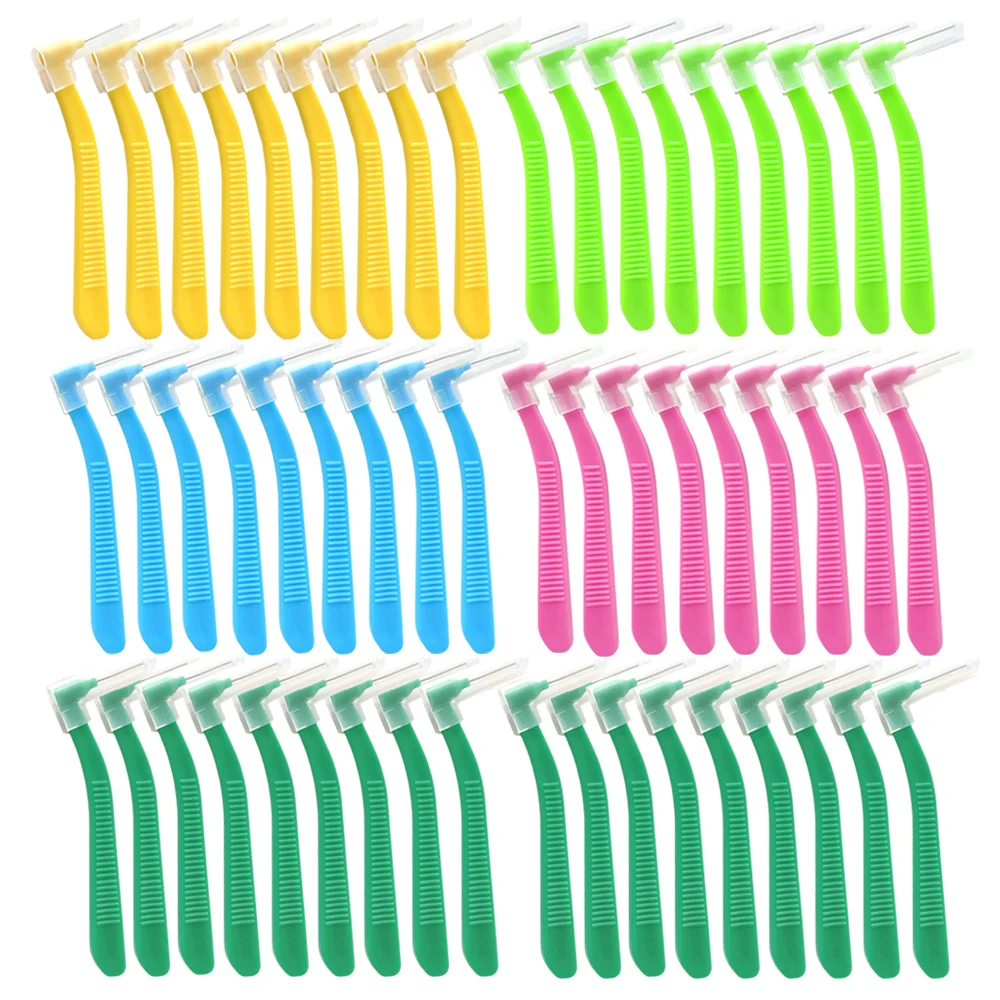 shapeInterdental brush With Box 20pcs 0.6-1.2mm  L orthodontic dental tool teeth cleaning toothpick oral hygiene dental flosser