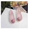 Mini Melissa Girls Princess Shoes Seashell Children's Sandals Closed Toe Crystal Shoes Summer Kids Breathable Jelly Sandals 5