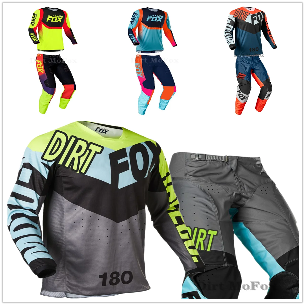 Moto Youth Motocross Gear Set Child Size Dirt Bike Combo 2 Color Off