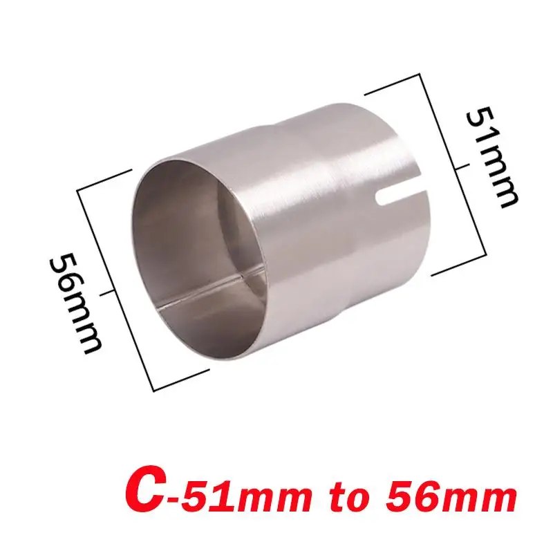 51mm to 52 54 56 58 62 64MM Exhaust Adapters Universal Motorcycle Muffler Pipe Connector Stainless Steel Conversion - Image 4