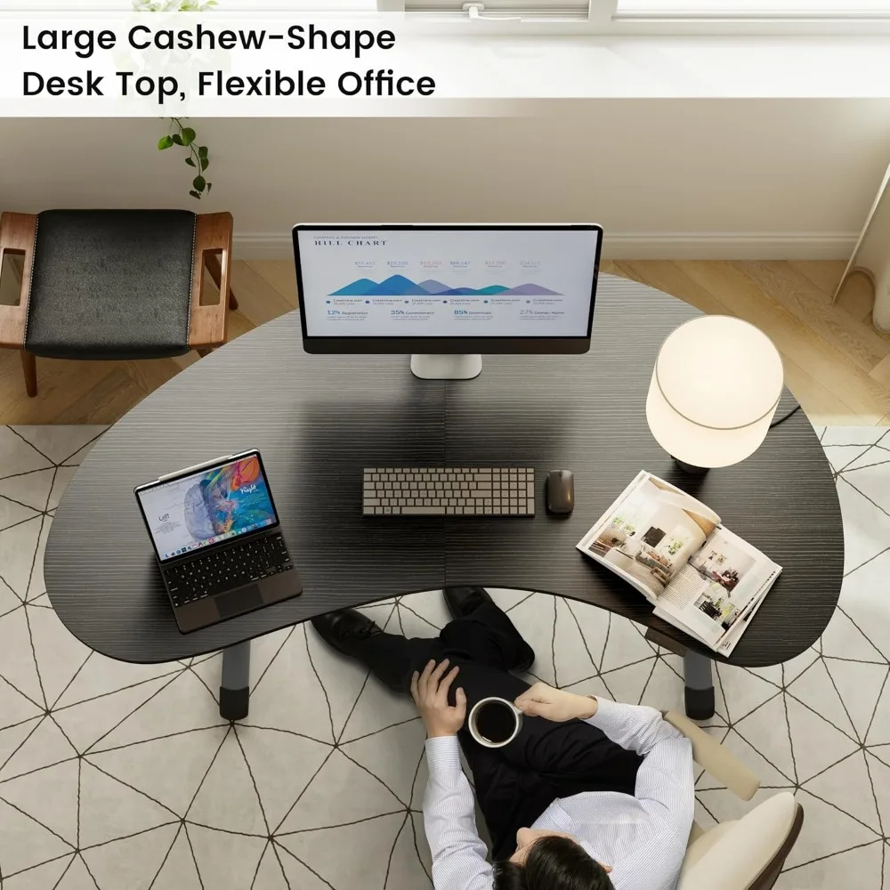 Home Office Desk Curved Desktop Table 5