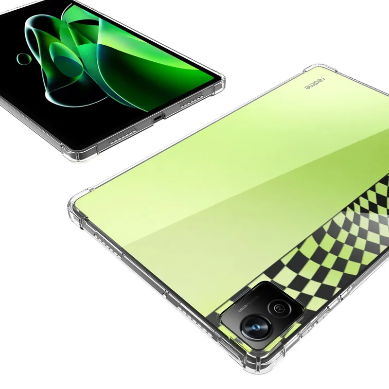 Premium Silicone TPU Anti-Drop Tablet Case - Transparent, Soft, Shock-Absorbent