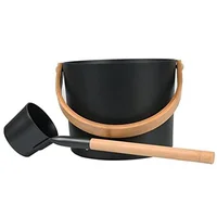 【ต้องมี】ถังอลูมิเนียมซาวน่าฟินิช, ชุดช้อนด้ามยาว, ถังซาวน่า, ห้องน้ํา, อะไหล่ห้องอบไอน้ําซาวน่า Ac 1