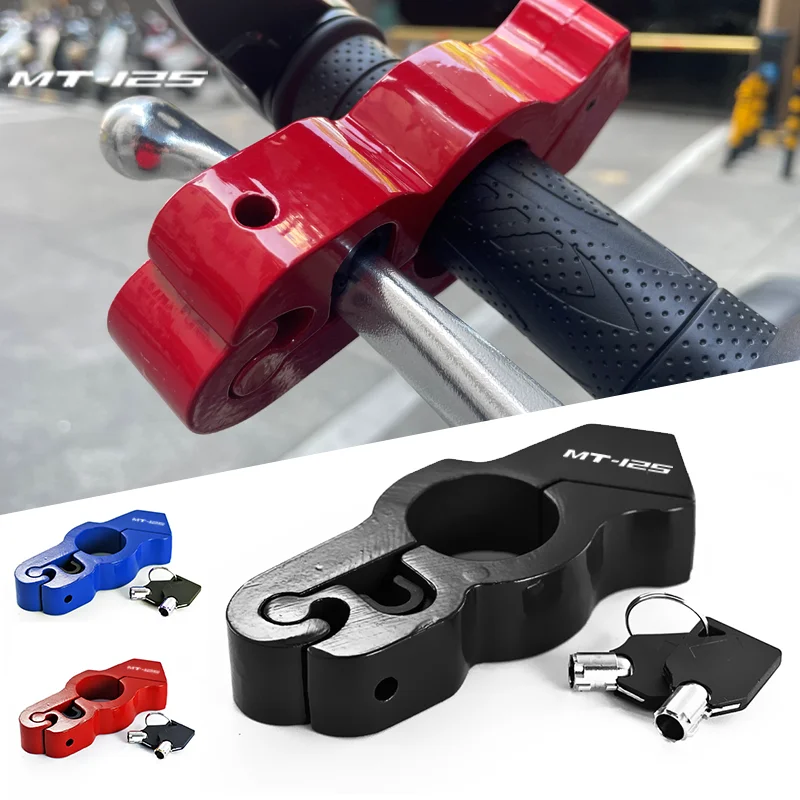 

For Yamaha MT-125 MT125 MT 125 2015-2021 2023 Universal Motorcycle Grip Brake Lock Anti Theft Security Safety Handlebar Locking