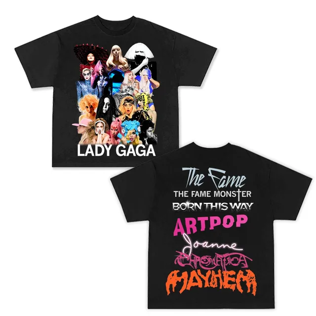y2k LADY GAGA 2022 tシャツ S y2k LADY GAGA 2022 tシャツ S Women's Lady Gaga Red Lip Short