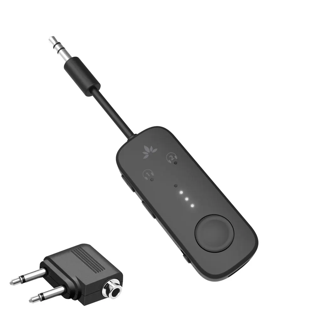 Bluetooth 5.3 Adapter for Airplane to 2 Wireless Headphones, 3.5mm Jack  in-Flight Bluetooth Transmitter Receiver for TV, Dual Link AptX  Adaptive/Low