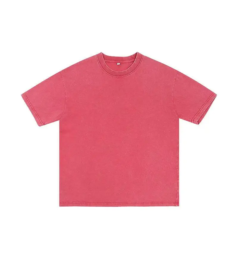 Vintage-Inspired Heavyweight Solid Color Oversized T-Shirt - Unisex Summer Streetwear