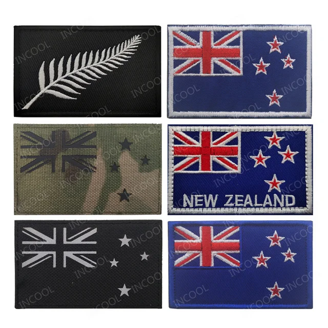 New Zealand Silver Fern Flag Kiwi National Bird Embroidered Patch Applique  For Tactical Bags, Jackets, Clothes Military Armband - AliExpress