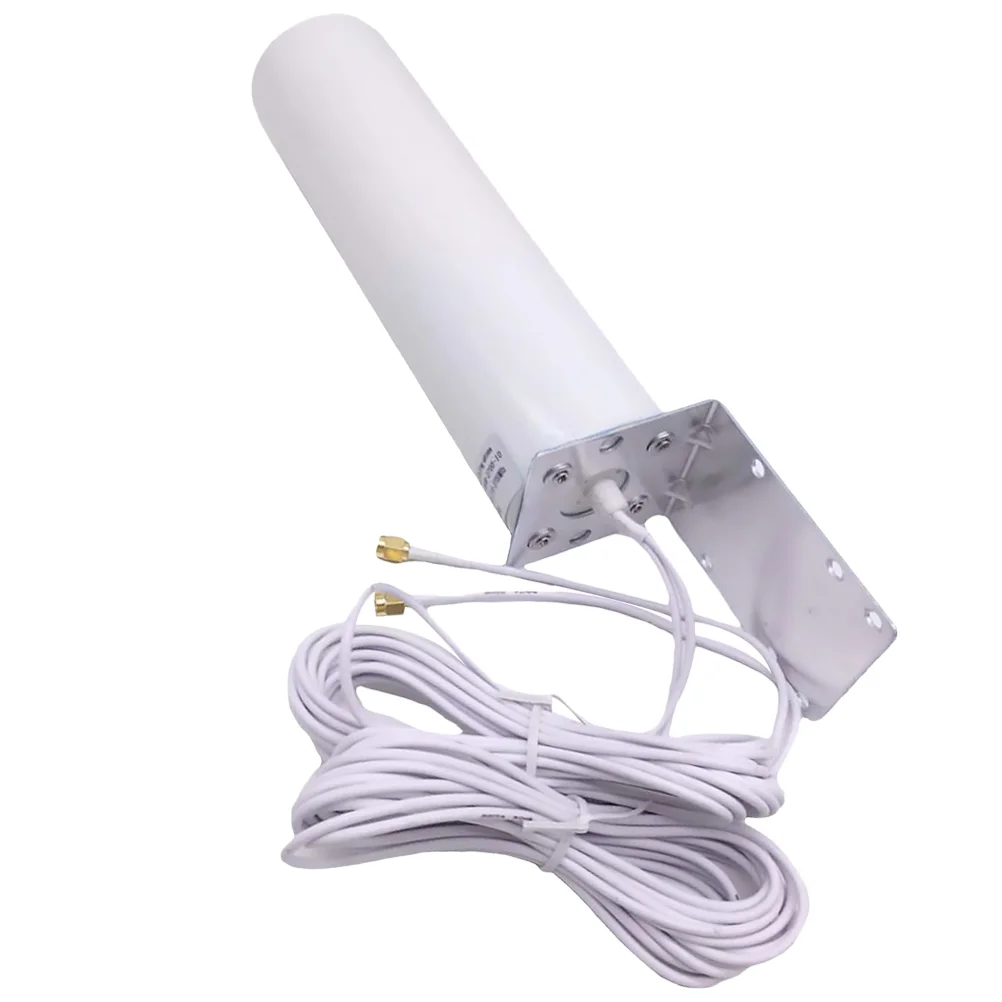 1Pc Mobile Phone Signal Amplifier Antenna Double SMA Interface 3G 4G LTE Outdoor Signal Amplifier Barrel Antenna Signal