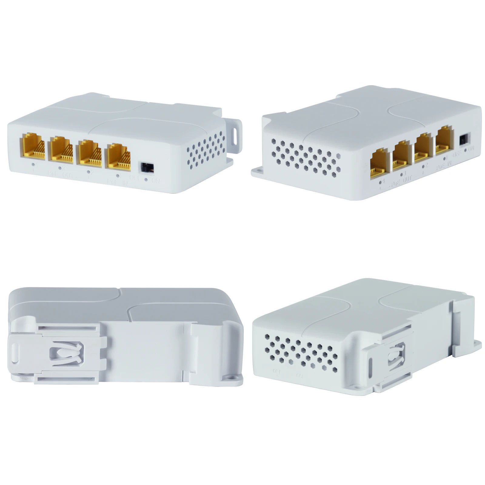 50pcs/lot 4 Port Gigabit POE Extender 1000Mbps 1 to 3 Network Switch Repeater with IEEE802.3af for PoE Switch NVR IP Camera AP