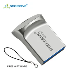 High - Speed Metal USB Flash Drive - Mini Memory Stick with Multiple Storage Options - 64 GB (Silver)