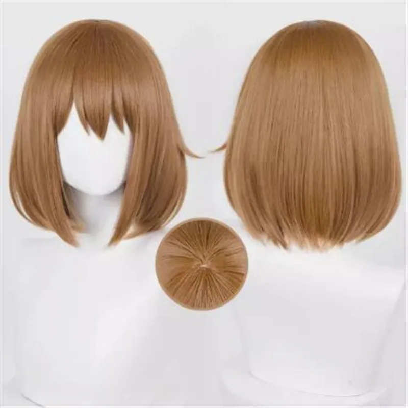 

Anime K-On！ Hirasawa Yui Cosplay Wig 33cm Light Brown Short Hair Heat Resistant Synthetic Halloween Party Props