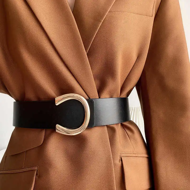 1pcs Women's Wide Version Outer Wearable Waist Belt Versatile Retro Belt Suitable for Daily Wear Use All Year Round