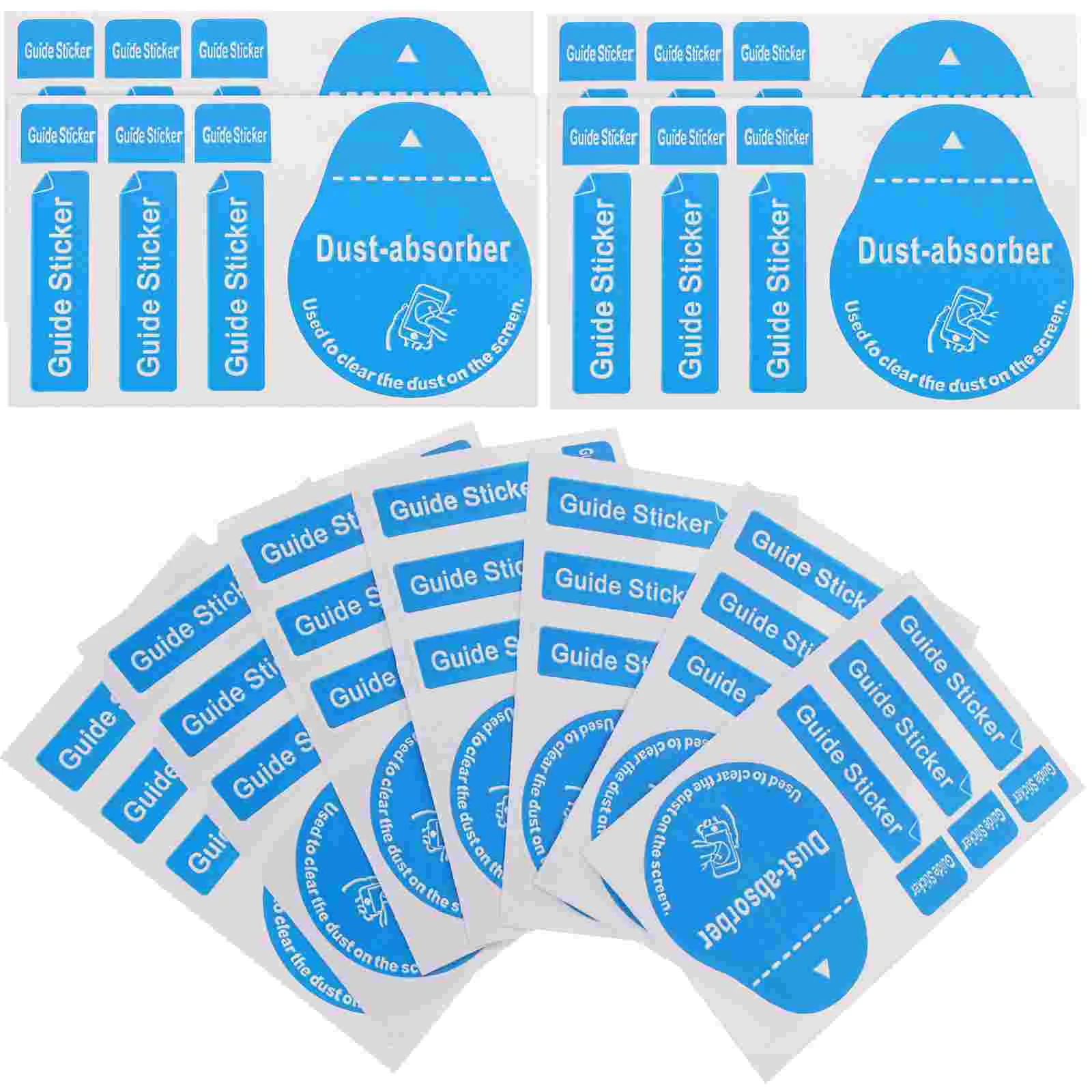 

400 Pcs Film Dust Removal Sticker Remove Stickers Tablet Guide Remover for Phone Screen Cleaning Paper Decals