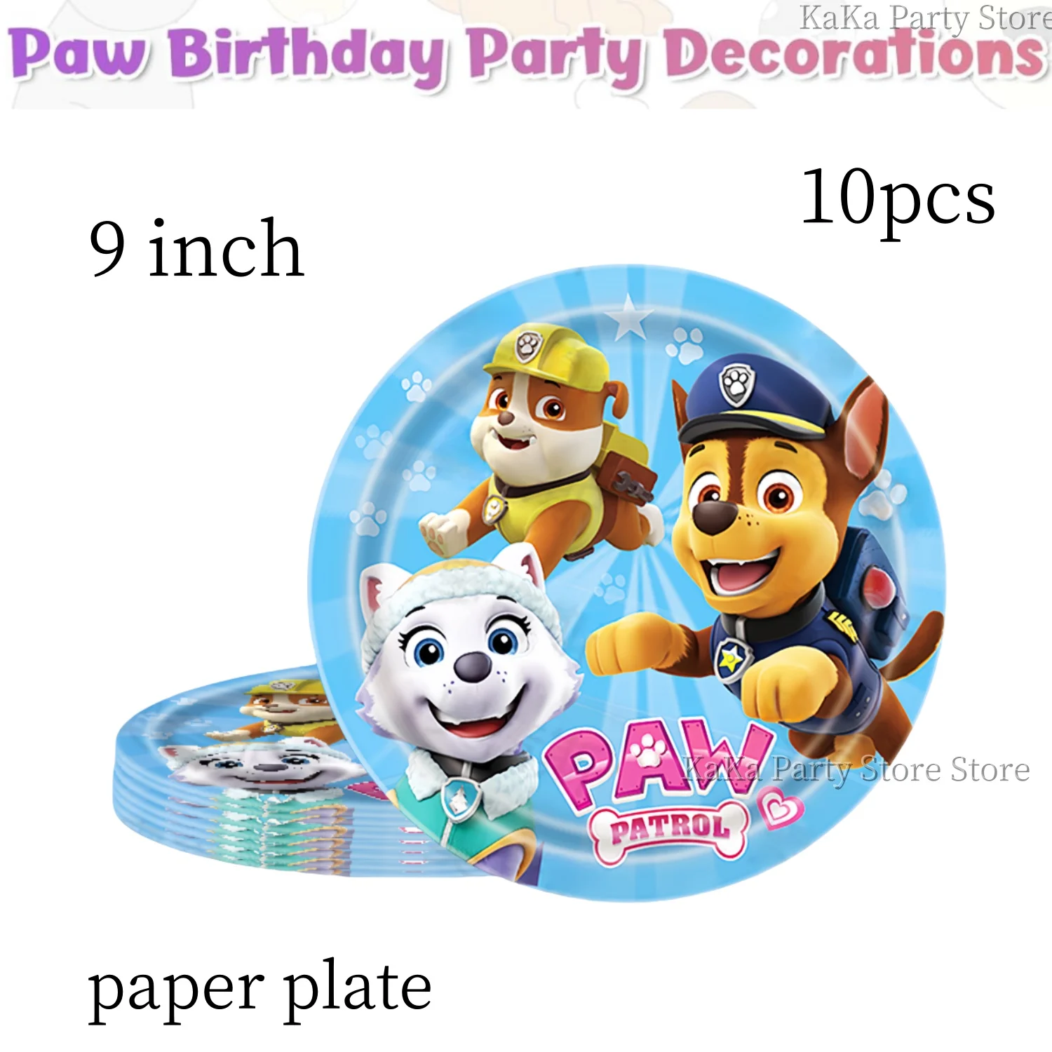 Paw Patrol Geburtstagsparty-Dekoration, Hund Skye, Einweggeschirr, Tischdecke, Tassen, Teller, Servietten, Geschenk, Paw Patrol Party-Accessoires und -Artikel – Detail 10