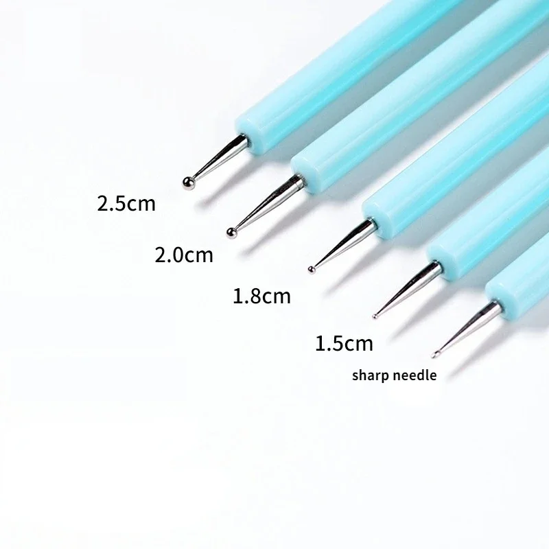 Manicure tools 5pcs Double-ended point drill silicone pen Dual Soft Pottery Clay Tool Two Head Craft Tool carving pens polymer clay tools,pottery tools,clay sculpting tools,pottery sculpting tools,clay craft tool