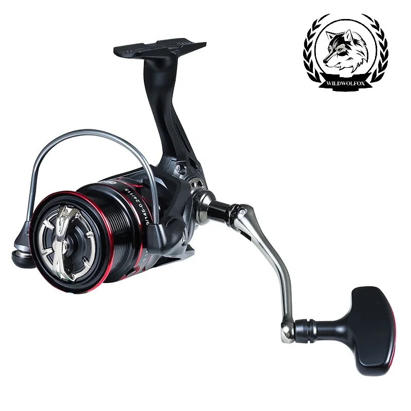 

WILDWOLFOX Spinning Fishing Reel Lightweight Wheel With Smooth Operation Metal Shallow Spool Fishing Reel High Strength