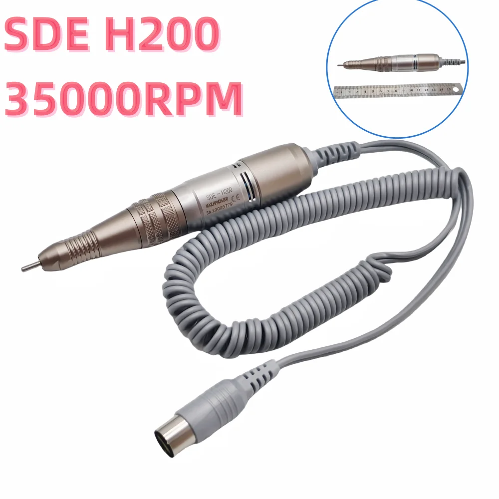 35K 고품질 SDE H200 핸드피스 STRONG 210 전동 네일 매니큐어 기계 전기 기계식 드릴 핸들 네일 폴리셔 도구