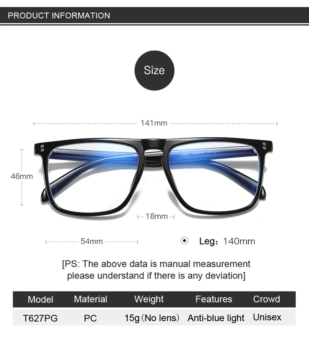 ROLIPOP Anti Blue Light Glasses Blocking Filter Reduces Eyewear Strain Clear Gaming Computer Glasses Men Improve Comfort eyeglasses frames eyeglass frames square eyeglasses optical glasses