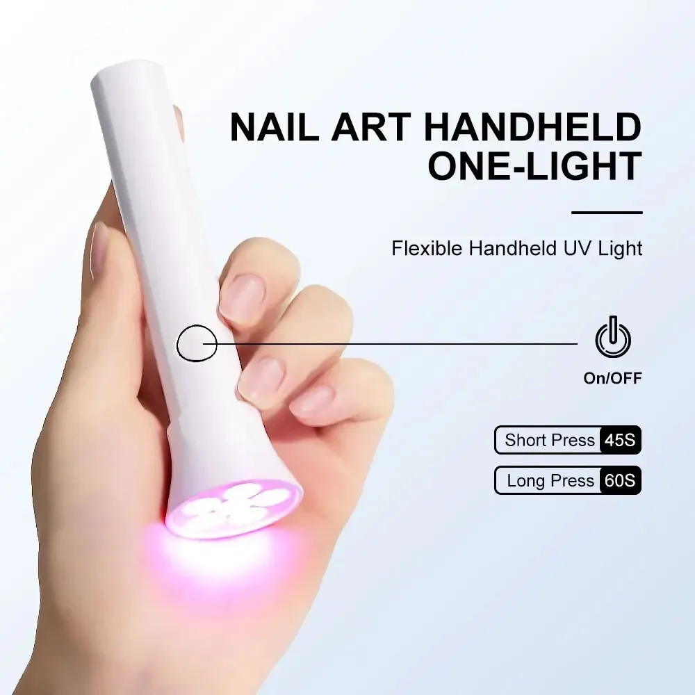 Portable nail lamp Nail Art UV LED Light Dryer Rechargeable Flashlight UV Lamp Nail Drying Gel Polish Lamp Home Salon Tools