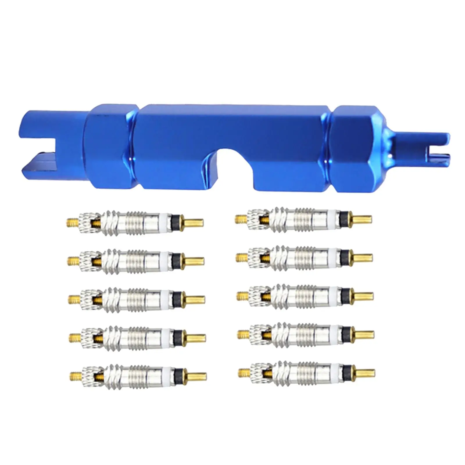 

Набор инструментов для удаления сердечника клапана, 10 медных сердечников клапана, высокопроизводительный стержень клапана