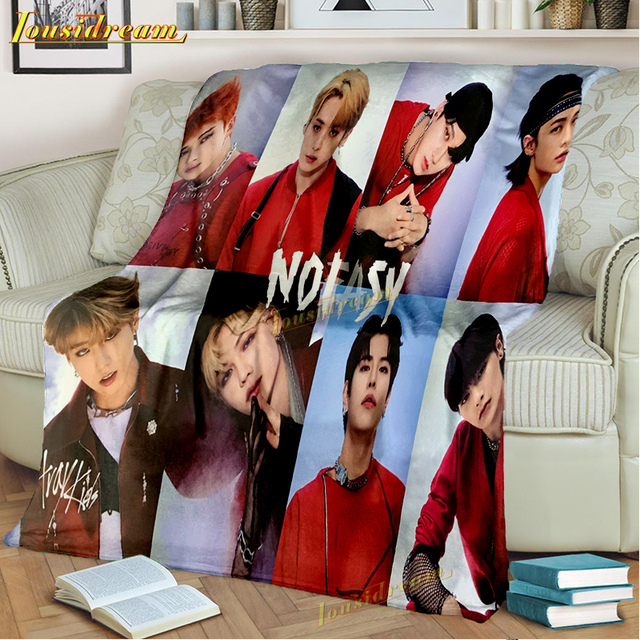 Kids Blanket Soft Sofa Cover Kpop Singer Throw Blanket Fleece Blanket Lightweight Warm Bed Blankets for Bedroom Couch