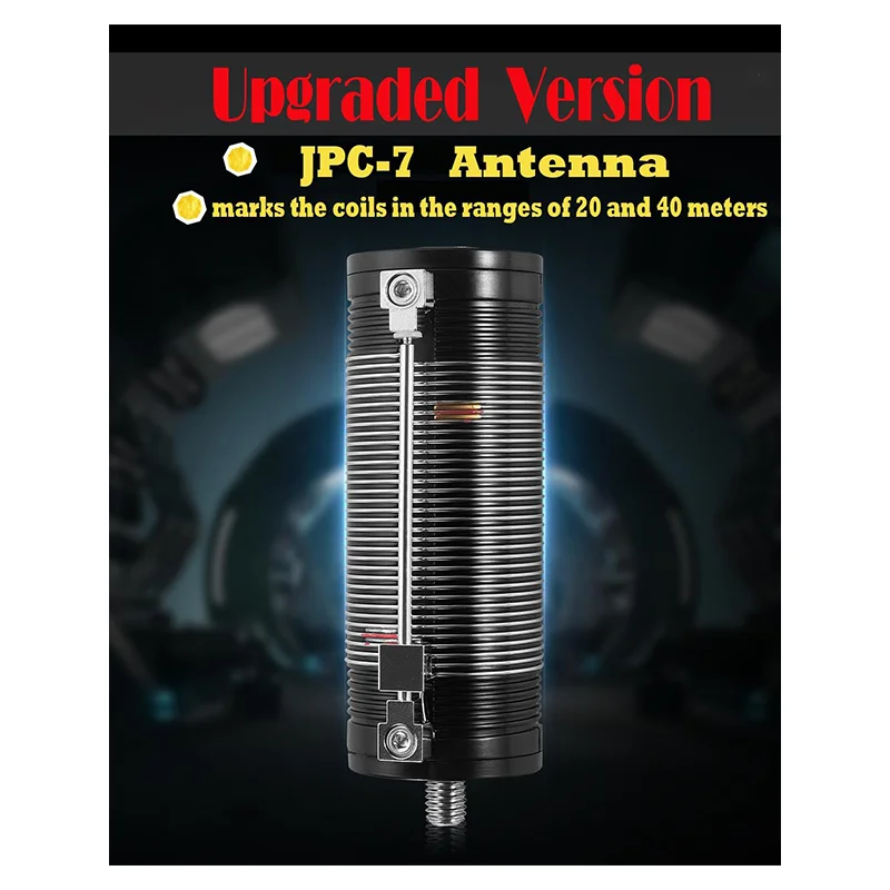 JPC-7 HF Antennas for Ham Radio with Slide Regulator 7MHz-50MHz All Band Hf Vertical Antenna 100W for Outdoor/Balcony/Trip