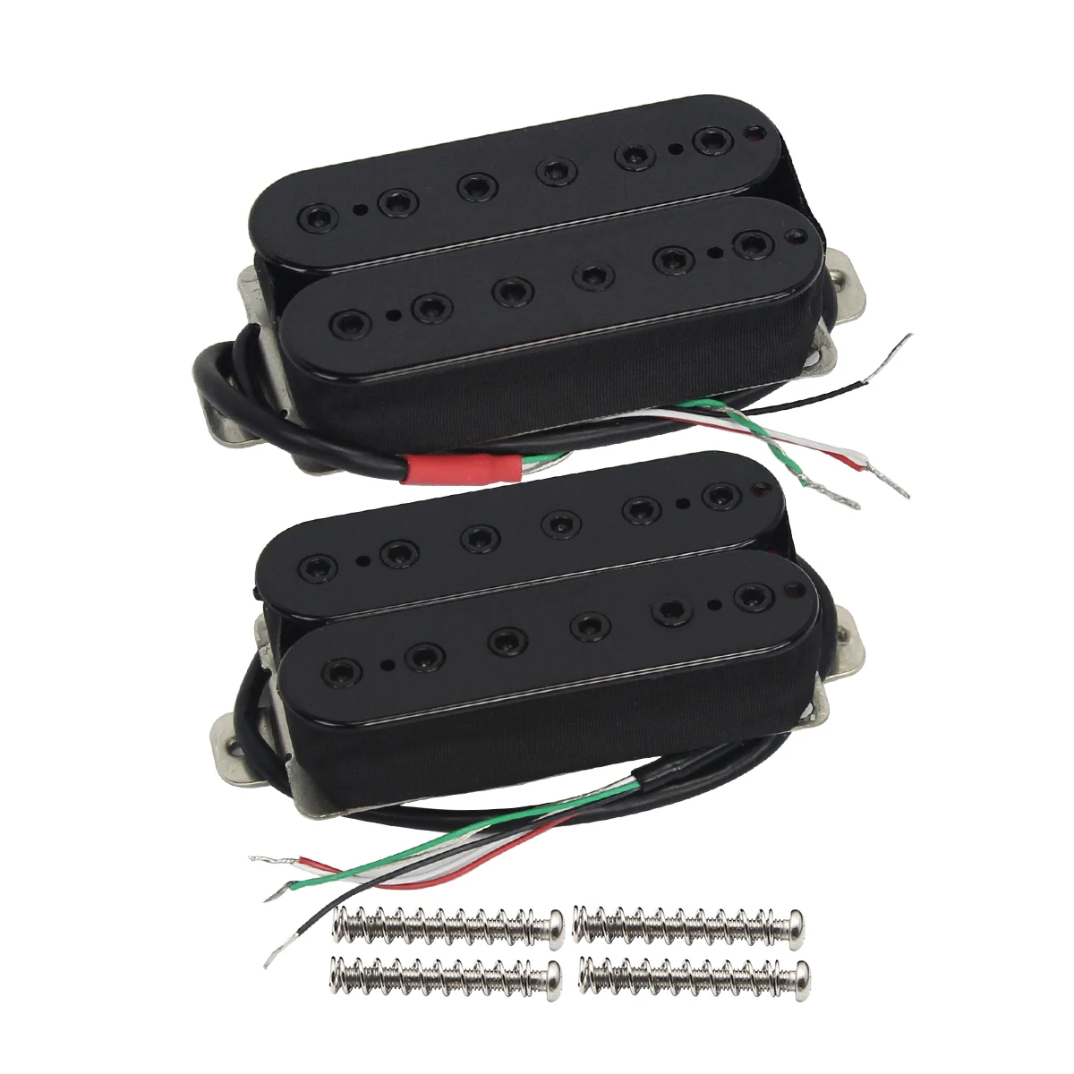 

FLEOR 2pcs Electric Guitar Pickup Set Black Ceramic Bridge & Neck Humbucker Pickups 4-Wiress