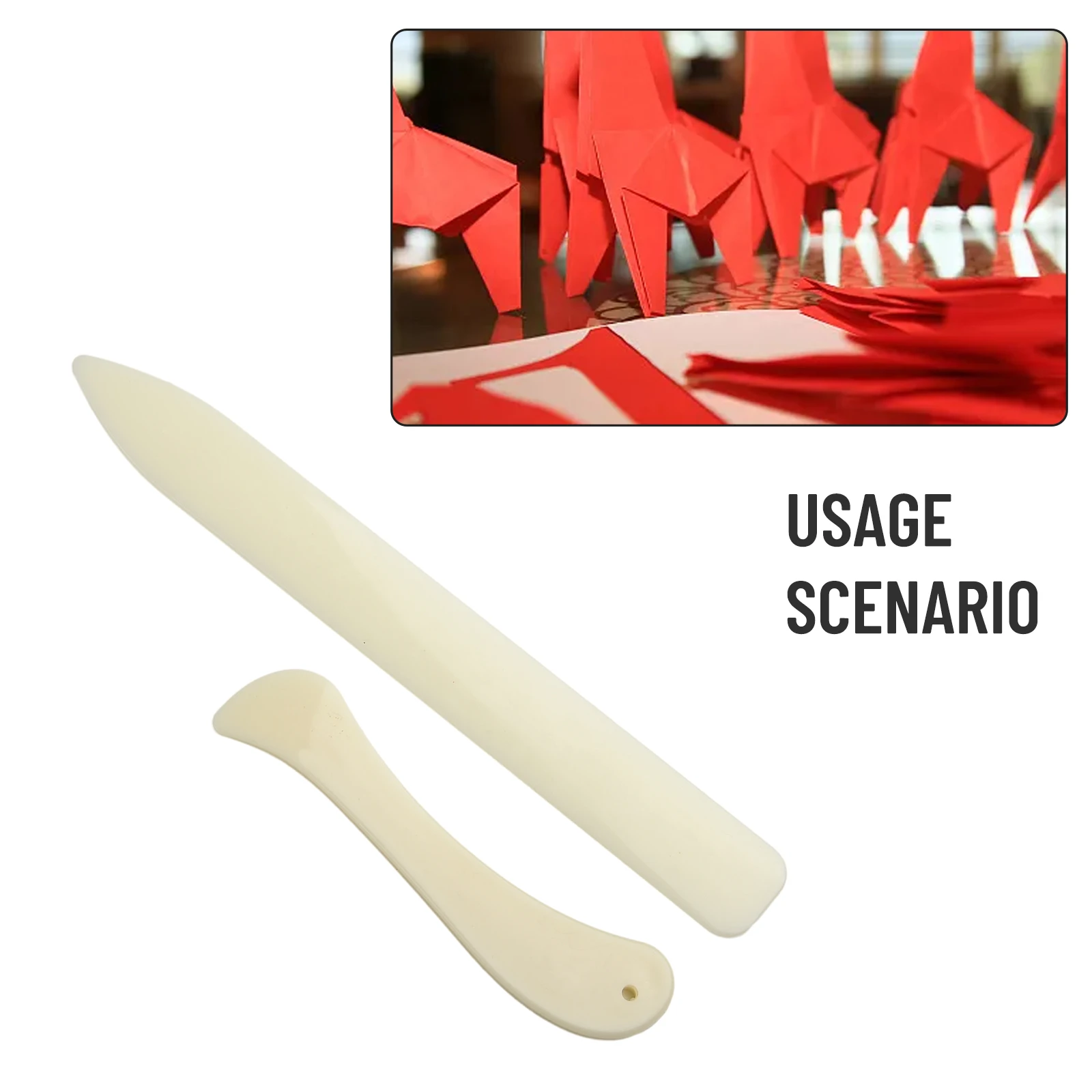 Bone Folder Craft Tools Pastic Open Leather Folding Creasing Paper Dull Edged Handtool DIY/folding Cardboard Marking 2pcs