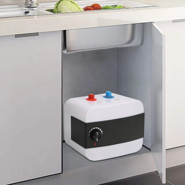 Chauffe-eau électrique Compact 6L 1,5 kw, étanche IPX4, en acier inoxydable, 30-65 ℃   220V pour salle de bain cuisine sous évier 1