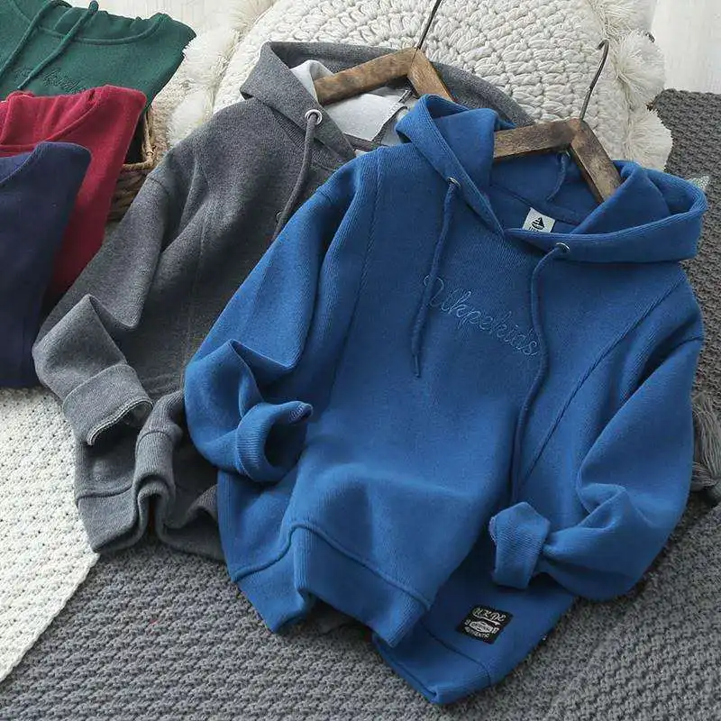 Children's Clothing Boy's Hoody Spring and Autumn New Children and Teens Hooded Bottoming Shirt Boys Spring Long-Sleeved Top
