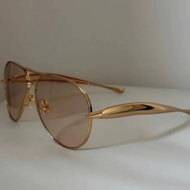 Nouveau y2k Vintage métal pilote lunettes de soleil femmes pour hommes lunettes de soleil Punk populaire en plein air conduite marque de luxe concepteur nuances UV400 1