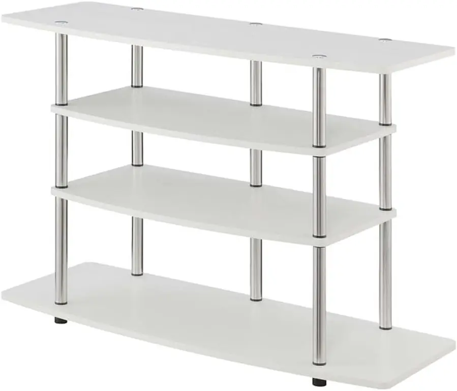 Designs2Go Tools Wide Highboy TV Stand, 42" L x 15.75" W x 28" H, White