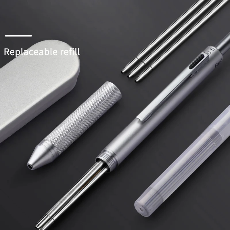 Gravity Sensing Metal Multi-Function Pen Ballpoint Pen + Mechanical Pencil Four in one Business Multi-Color multifunction pen