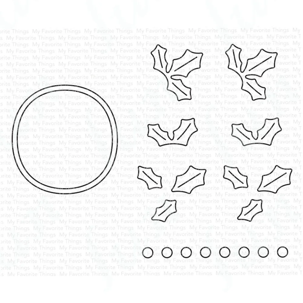 

Metal Cutting Dies for Scrapbooking New 2023 Mini Holly Wreath Die Scrapbook Papercutting Paper Cards Decorative Crafts Punch