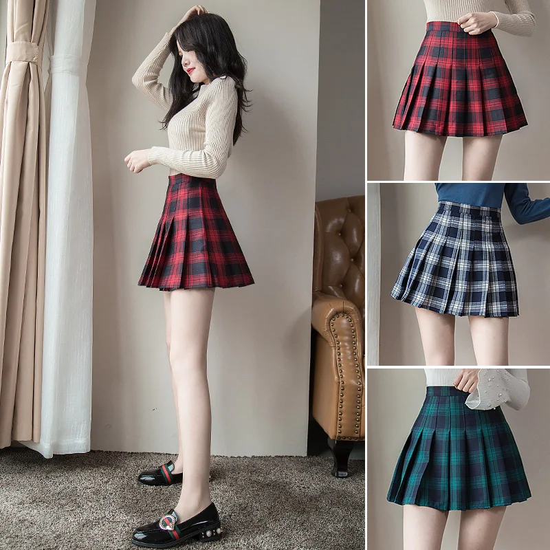 Skirts Spring Summer 2023 Y2k Womens Fashion Black Mini Pleated Harajuku Plaid Short High Waist Skirts For Girls Dance pleated quick drying fitness dance exercise yoga bodycon rompers womens jumpsuit