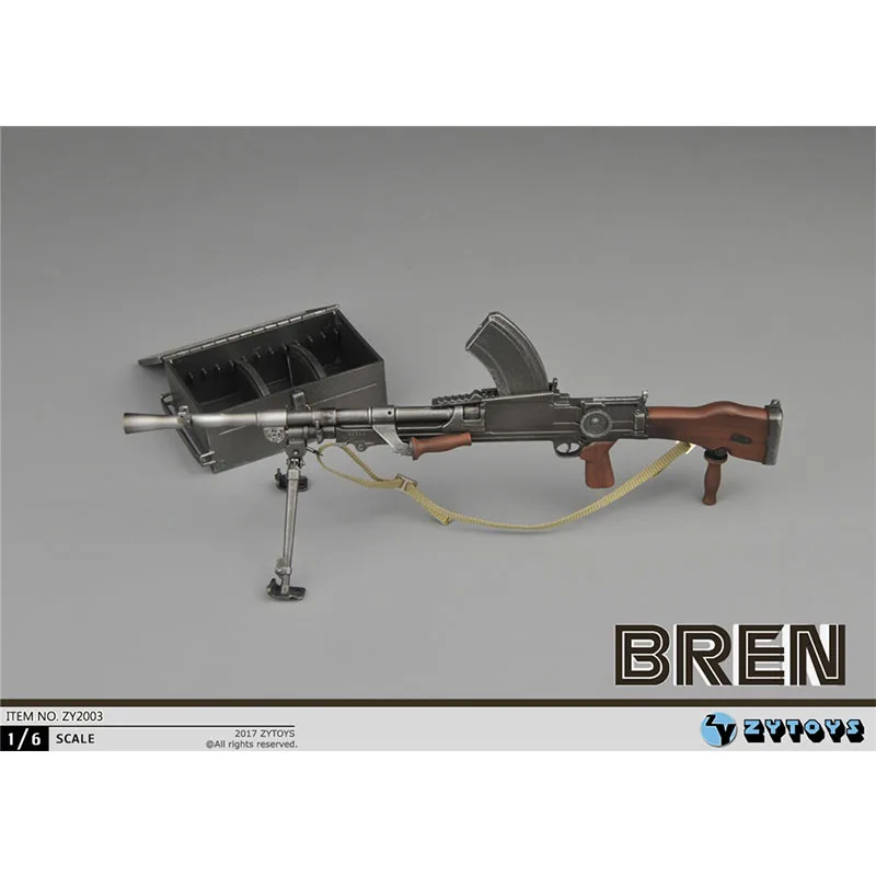 

ZYTOYS 1/6 Bren Light Machine WW2 British Army Soldiers Weapons Accessories for 12inch Action Figures Military Hot Collection