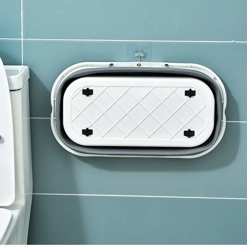 Folding Wash Basin Collapsible Wash Basin Foldable Wash Basin Folding Storage Bucket Portable Mop Bucket With Wheel