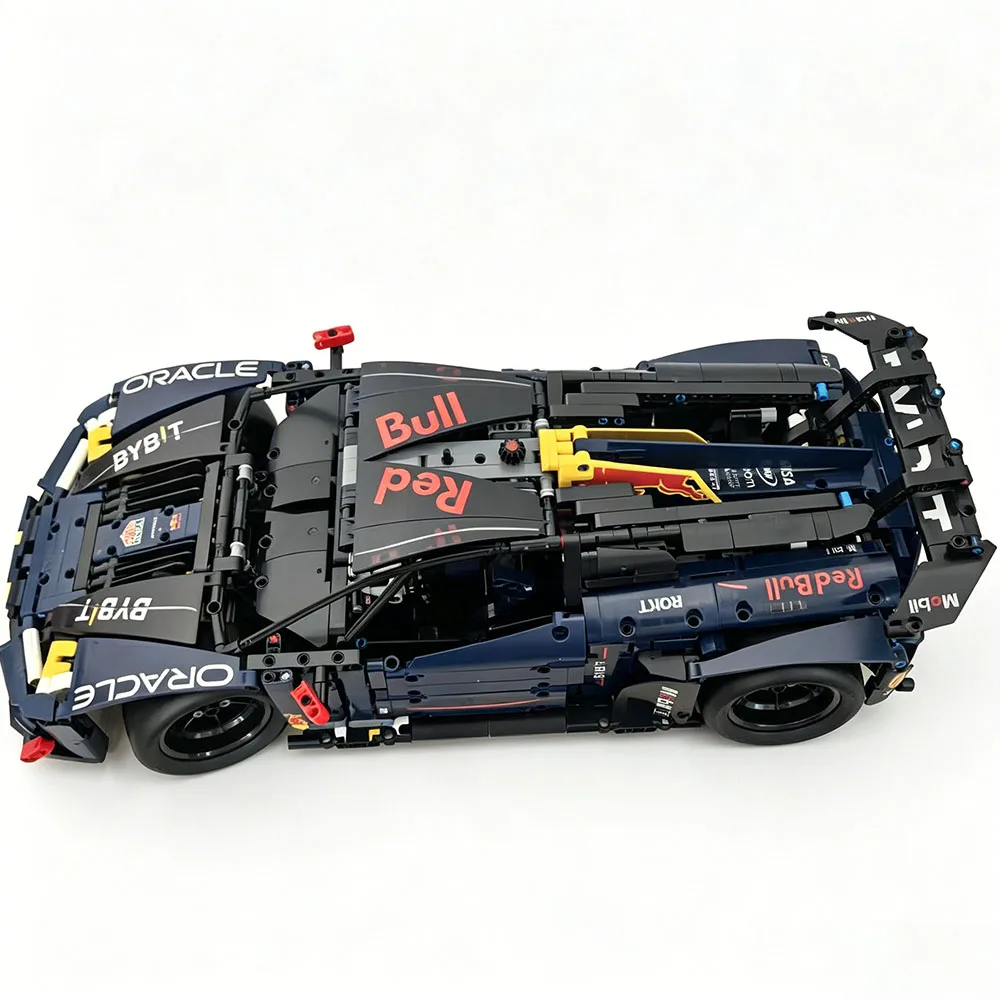 MOC 1482PCS 테크니컬 메카니컬 빌딩 블록 GT 스포츠카 RB20 레이싱 조립 브릭 장난감 모델 축제 파티 선물