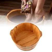 Baignoire de pieds baignoire de trempage de pieds seau de bain de pieds Portable en bois seau de bain de pieds pour la maison pied SPA salle de bain femmes hommes pieds de trempage 3