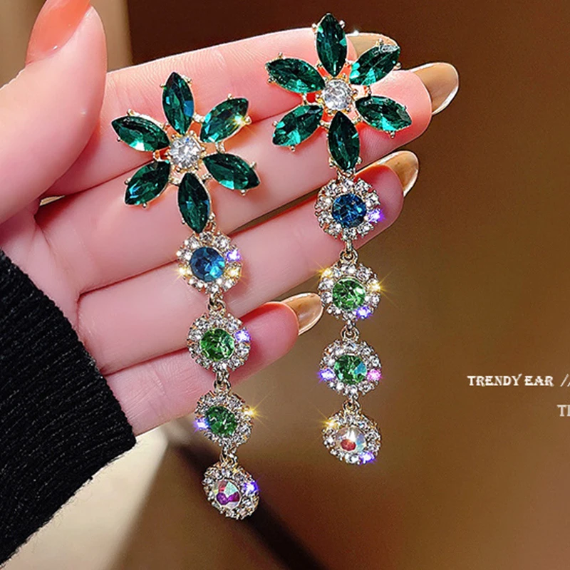 [DOROCY] 14k Vivian Colorbar Long Earrings 韓国アクセ LEEVE Gold Bold Chain CZ Drop Dangle Earrings Korea Fashion