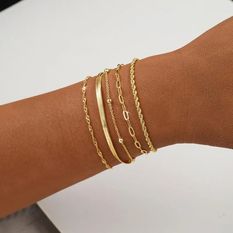 Elegant 14K Gold Plated Minimalist Bracelet