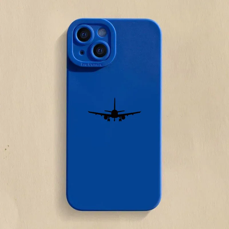 Aviation-Themed Silicone Soft Phone Case – Sleek Design and Durable Protection